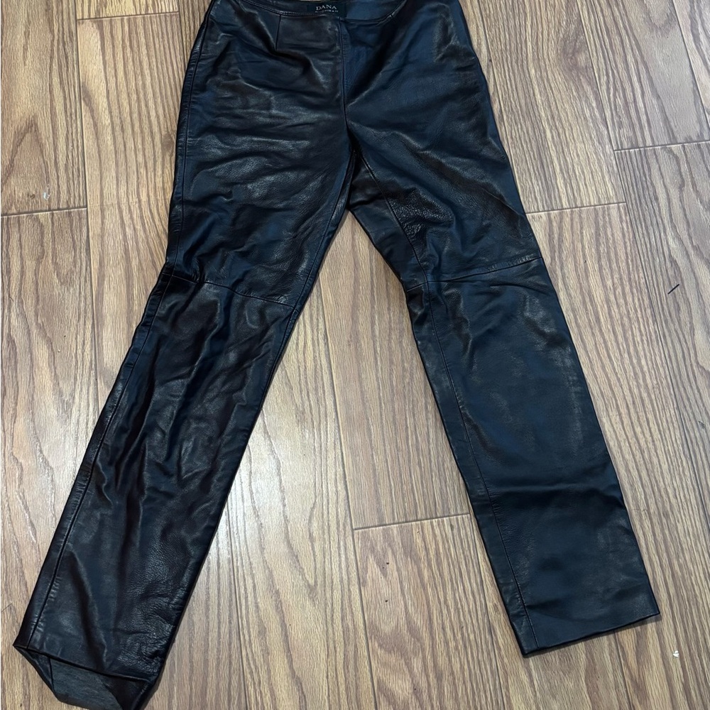 Dana Buchman Sleek Black Straight Leg Pants